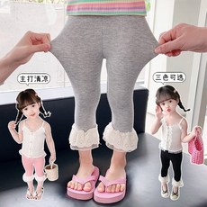 아짱 키즈여아레깅스 쫄바지 타이즈 세트 여름신상밑단프릴레깅스