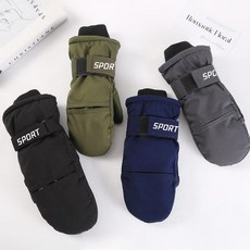 행운몰벙어리 장갑 방한 등산 스키 보드 패션장갑, 1개, B001 블랙