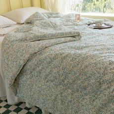 일상 사계절 양면 차렵이불 프린트 100% 면, 추색