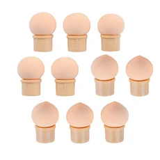 교체 가능한 스폰지 헤드 네일 라운드 날카로운 UV 젤 폴리쉬 그라데이션 컬러 브러시 글리터 도트 아트, 02 5 Round and 5 Sharp