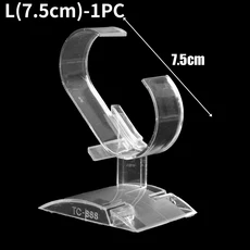 시계 팔찌 쥬얼리 디스플레이 거치대 분리형 아크릴 투명 장식 스탠드 소매점 쇼케이스 보관 랙 5 개 1 개, 02 L(7.5cm)-1PC
