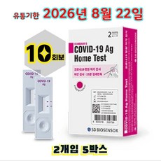 코로나 자가진단 검사키트 SD바이오 2매입 5박스 + KF94 마스크 1매, 10개입, 1세트