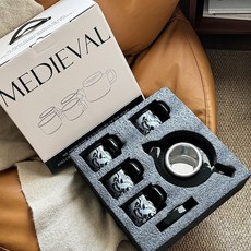 高檔茶具茶壺禮盒組 訂婚結婚送禮 伴手禮 喬遷新居 茶杯套裝, 竹林鳥水具一壺四杯,壺：800ML 杯：220ML, 1個