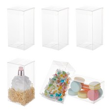 20개 PVC 투명 사탕 포장케이스 14x7x7cm, 분명한, 1세트