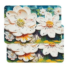 무디 플라워샤워 규조토 발매트 세탁가능한 논슬립 주방 욕실 매트 2p 세트, 트와일라잇3