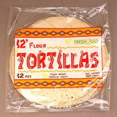 달곰베이킹 또띠아 12인치(30cm) 12장(아이스박스 별도구매), 1개, 1.164kg