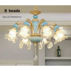 Modern Chandelier Lamp LED Duplex Stair Chandelier K9 Crystal Living Room Dining Restaurant Ceiling, 03 2 heads, 02 warm white, 1개