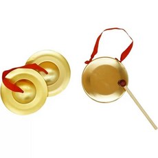 타악기 징 청동 및 심벌즈 쌍 구리 음악, 1개, 대징 12cm + 대심벌 12cm