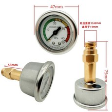 壓力錶 適用14mm接頭 高壓清洗機配件, 手提調壓清洗機壓力錶（絲口14粗）