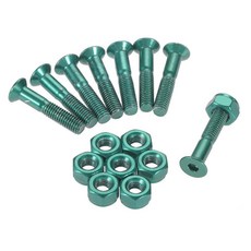 너트 8개 탄소강 스케이트 보드 트럭 나사 롱 교량 교체 네일 볼트 하드웨어 25.4mm/1, Green 8pcs, Green 8pcs