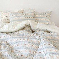 누블 까멜리아 도비코튼 순면 아사 사계절 케어 누빔 차렵 이불 S/SS