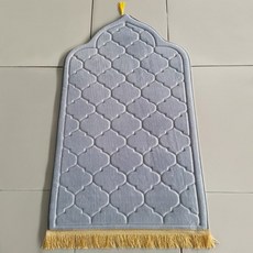 벨벳 예배 담요 플란넬 양각 매트 다양한 색상 모양의기도 라마단 선물, 65x110cm, 06 Light Grey-LG_01 65x110cm