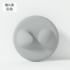 柔光小舖 貓狗罐頭矽膠密封蓋 開罐器 湯匙 貓耳造型寵物保鮮蓋, 罐頭蓋 灰, 1個