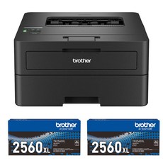 Brother 無線黑白雷射自動雙面印表機, HL-L2460DW+TN2560XL 2支