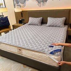 라텍스 매트리스 매트 세탁 가능한 기숙사, 1cm, 매트리스 패드-호텔 연회색