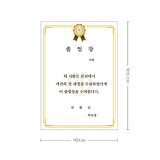 (TD) 금박 상장 용지 240g (1매), 다독인상