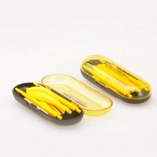 戶外旅行便攜折疊餐具筷子勺收納盒學生兒童成人食品級材料, 檸檬黃, 1個