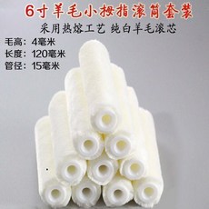短羊毛不掉毛小滾筒刷 2寸滾芯, 1個, 1包6寸羊毛滾芯 10個