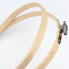 크로스 프레임 원형 고정 링 대나무 소재 의류 수선 도구 소녀들 홈 패브릭 아트 키트, 1개, 8. 천연 대나무 모형 [내경 23cm]