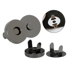 가방 의류 부자재 핀자석단추 18mm, 흑니켈, 50개