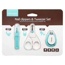 MOTHER-K 指甲剪組 3入, 薄荷,白色, 1套