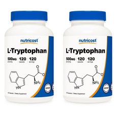 nutricost 左旋色胺酸無麩質膠囊 500mg, 120顆, 2罐