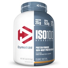 Dymatize ISO 100乳清蛋白粉, 花生醬(Peanut Butter), 2.3kg, 1罐
