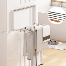 ZOZOFO 세탁기 냉장고 사이드 무타공 접이식 철제 자석 선반, 화이트+스텐색, 1개