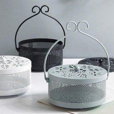 캠핑용 원형 모기향 거치대 연소기 엔틱모기향연소기 화이트 모기향받침 모기향통 모기향보관함 모기향보관, 1개, 300g