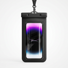 로멀리 핸드폰 방수팩 물놀이 방수케이스, 1개, 블랙