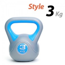 홈짐 전신운동 홈트레이닝 헬스용품 케틀벨, 1개, 3kg, 랜덤