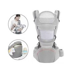 디아코니아 사계절 신생아 올인원 힙시트 아기띠 통풍 허리보호 G404, 그레이