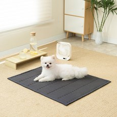 소하임 냉감 쿨링 통세탁 펫 쿨매트, 챠콜그레이, 1개