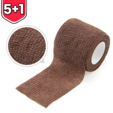 수호 자가점착 밴드 코바 손가락 테이프 압박붕대 탄력붕대 손목 테이핑, [5+1]브라운