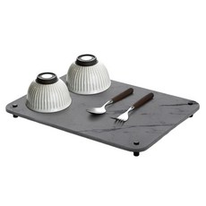 젠슬리 마블 규조토 트레이 다용도 식기 건조 받침대 논슬립 주방 선반 인테리어, 그레이마블