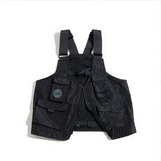 戰術複古口袋馬甲 機能背心 工裝無袖坎肩 多口袋釣魚外套, 黑色,3XL160-180