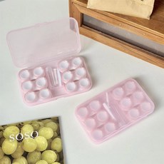 레트로 모란디 6쌍 컴패니언 박스 콘택트 렌즈 컬러 보관함 간호, Pink