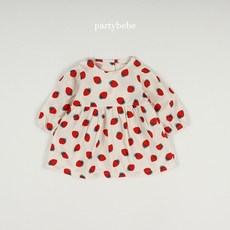 파티베베 봄 딸기우유 원피스 아기 유아동(0개월-4세)