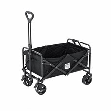 ADAMOUTDOOR MINI 摺疊野餐車 露營推車 戶外手推車 露營搬運車, 黑色, 1個