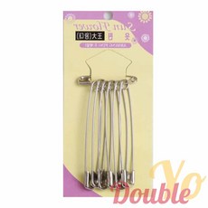 더블요 안전 옷핀 왕대 6p 옷고정핀 왕옷핀이불고정 악세사리왕옷핀