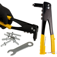 세모 수동 작업용 리벳건 4종형 노즐 리벳 나사 50개, 1개