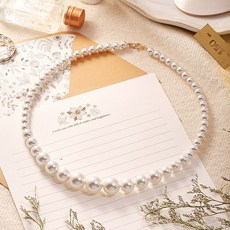 [골드팡] 14k 크레센도 스왈 진주 비드목걸이 (당일도착) 여성데일리 6월탄생석 정품진주 고급 세련 클래식 볼드주얼리 여자친구 생일선물 추천