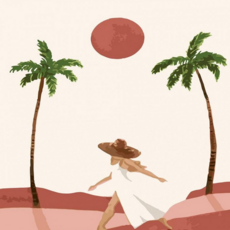 루체트리 유화그리기 DIY 그림그리기 세트 유화페인팅 40x50 해변의 여인 하모니아트 캔버스