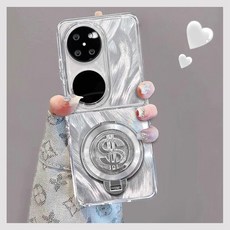 반사경이 오른쪽 금색 부품 직사각형 바이크 미러 윙 핸들거울 안전거울 자전거 튜닝 거울 있는 액세서리 제품, P50 Pocket: 싱글셸+회전머니스탠드