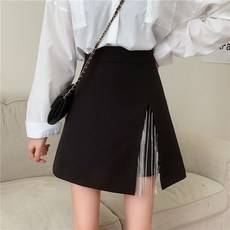 YM 여성 패션 스커트 가을 스커트 하이웨이스트 날씬해 보이는 스커트 트임 히프 스커트 여조 뉴타임즈