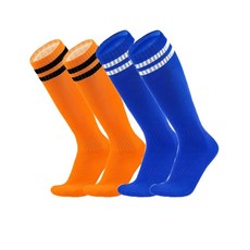 Zion Praiser 아동용 학교 축구 농구 축구 양말 유아 무릎 높이 튜브 스타킹 남아 여아 스트라이프 운동 양말 옐로우 및 블랙 스트라이프 1개