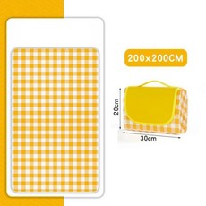 내구성 접이식 디자인 캠핑 매트 방수 천 미끄럼 방지 핸드백 모래 공원용, 1개, YELLOW