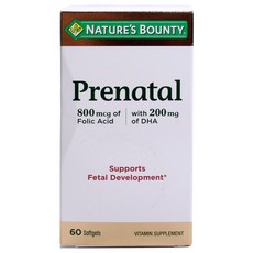 NATURE'S BOUNTY 產前保健軟膠囊, 60顆, 1罐