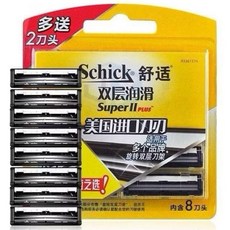 Schick Super II PLUS 刮鬍刀刀頭 美國進口 內含8刀頭, 1個, 8