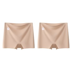 [블랑커브] 비침NO 무봉제 사각팬티 속옷라인 커버 군살커버 빅사이즈 심리스 안전 속바지 팬티 2장세트